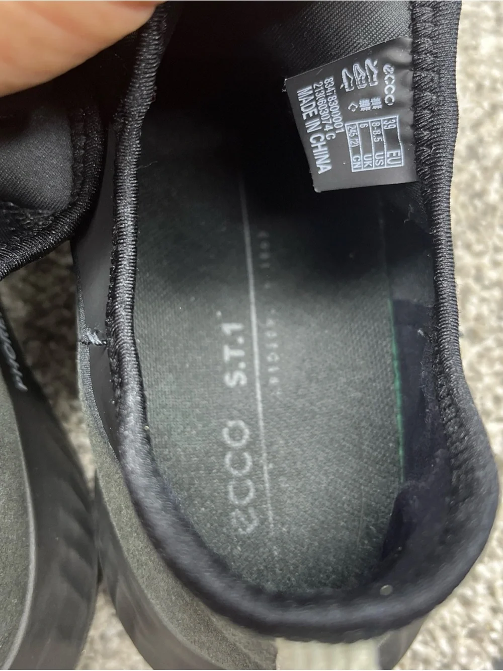 Ecco Phorene S.T.1 Alpha Slip-On Sneakers Womens Size 39, US 8-8.5 Black Shoes